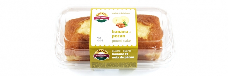 Crispy Sliced Pound Cake - Banana Pecan